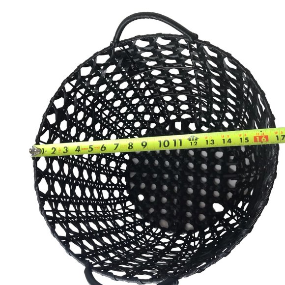 NEW NWT Kensie Storage Basket Tote Hamper Organizer Bin Woven Black 16" Tall - Picture 7 of 14